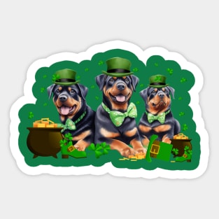 My Rottweiler Is My Lucky Charm St Patricks Day Sticker